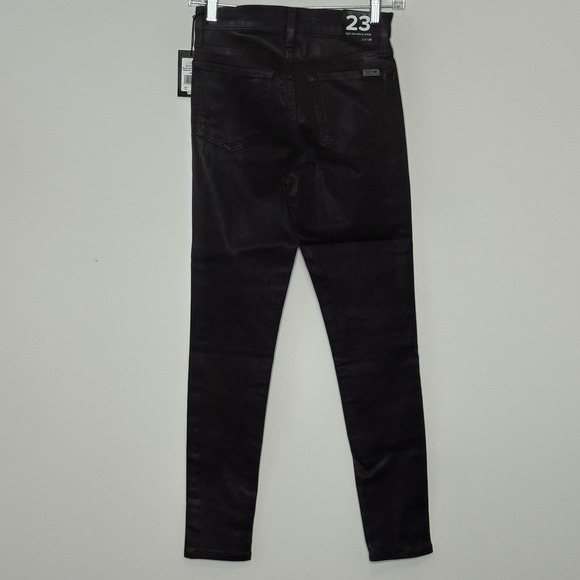 Joe's Jeans High Rise Skinny Ankle Jeans 23 Plum Coated Metallic Stretch Purple - Picture 4 of 12